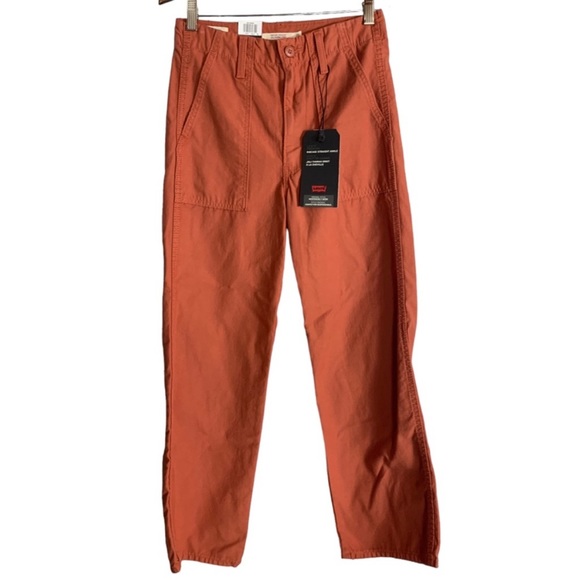 Levi's Pants - Levi’s Women’s Ribcage Straight Ankle Jean Burnt Orange Size W26 L27 Casual